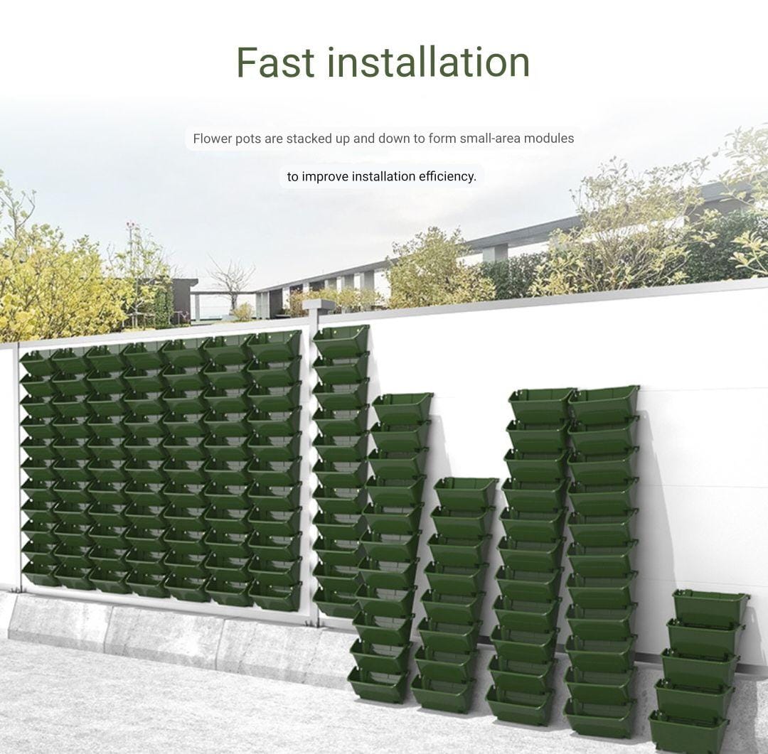 0118 Stackable flower wall pot