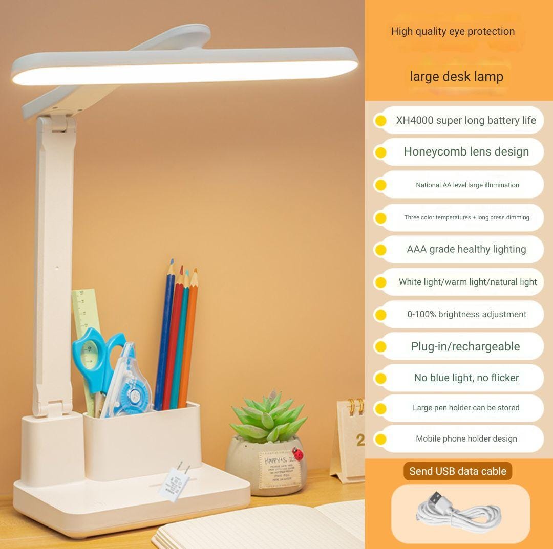 0120 Desk lamp + pen holder