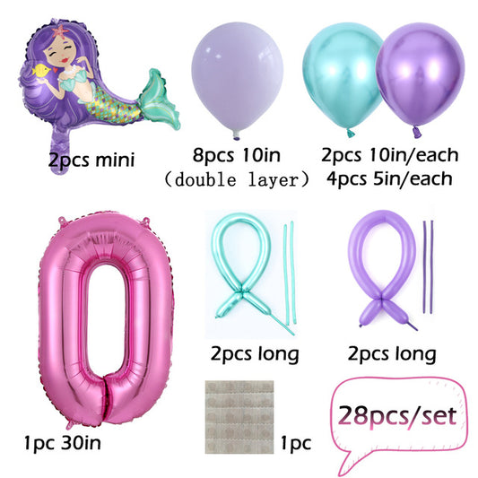 0726 balloon set mermaid