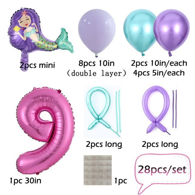 0726 balloon set mermaid