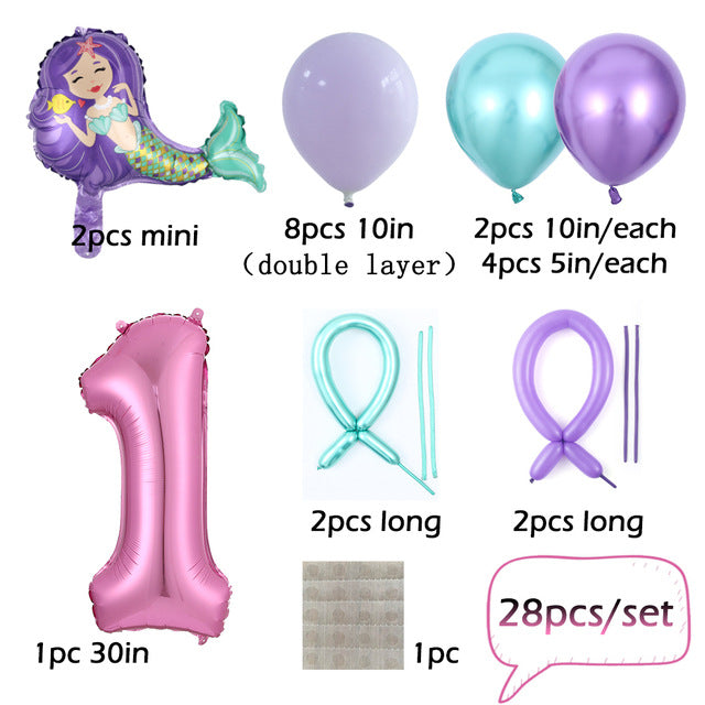 0726 balloon set mermaid