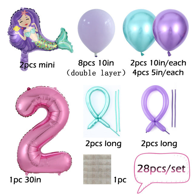 0726 balloon set mermaid