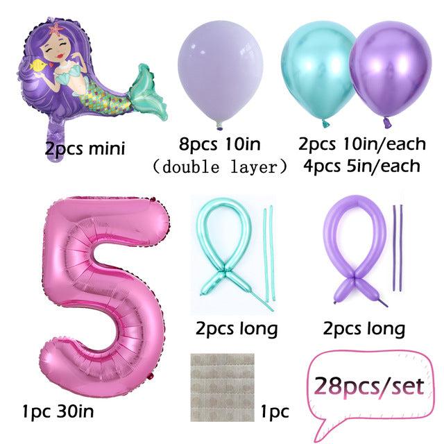 0726 balloon set mermaid