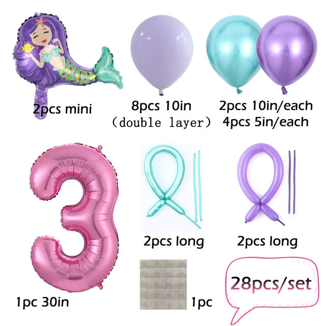 0726 balloon set mermaid