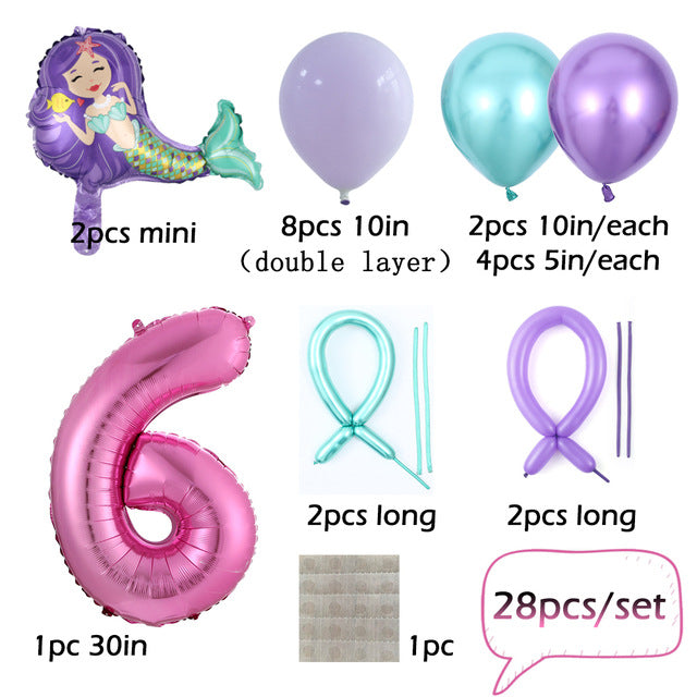 0726 balloon set mermaid