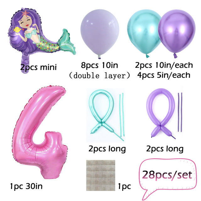 0726 balloon set mermaid