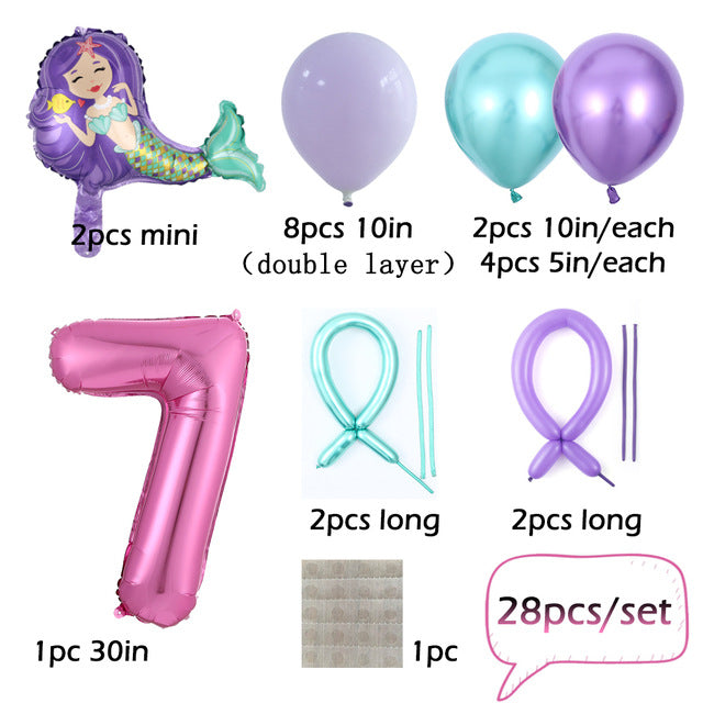 0726 balloon set mermaid