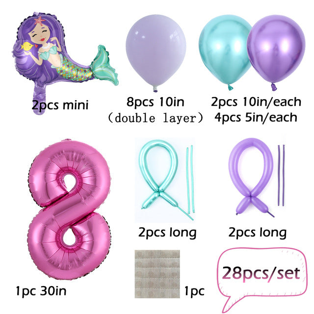 0726 balloon set mermaid