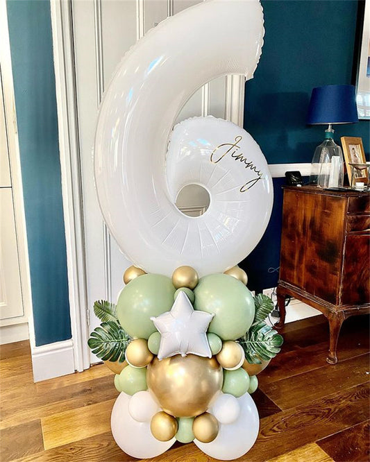 0726 number balloon set green