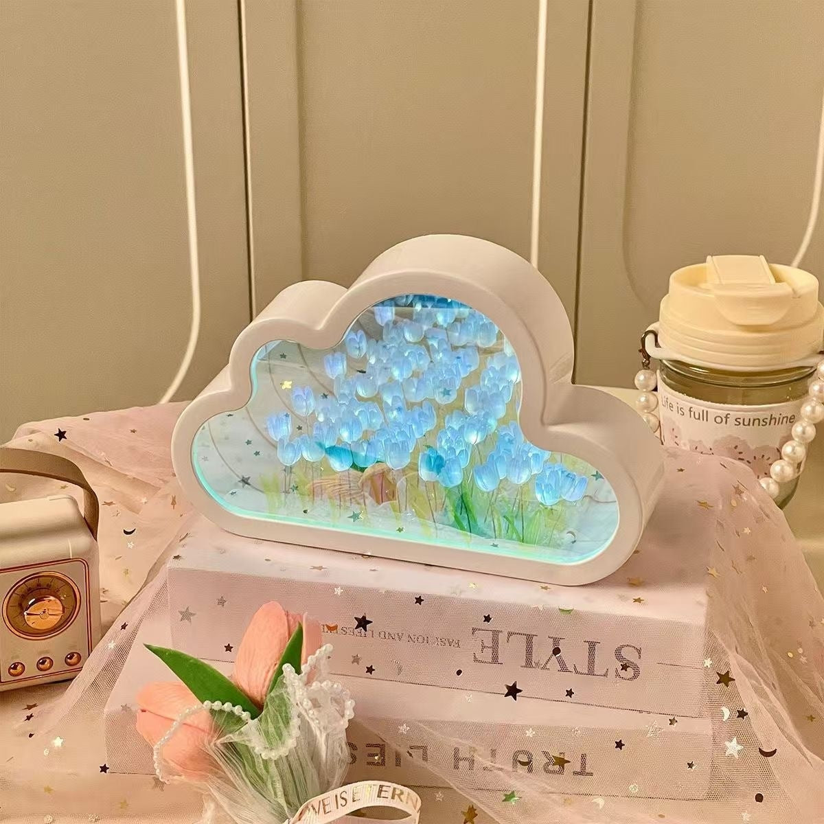 0924 Mirror flower tulip nightlight