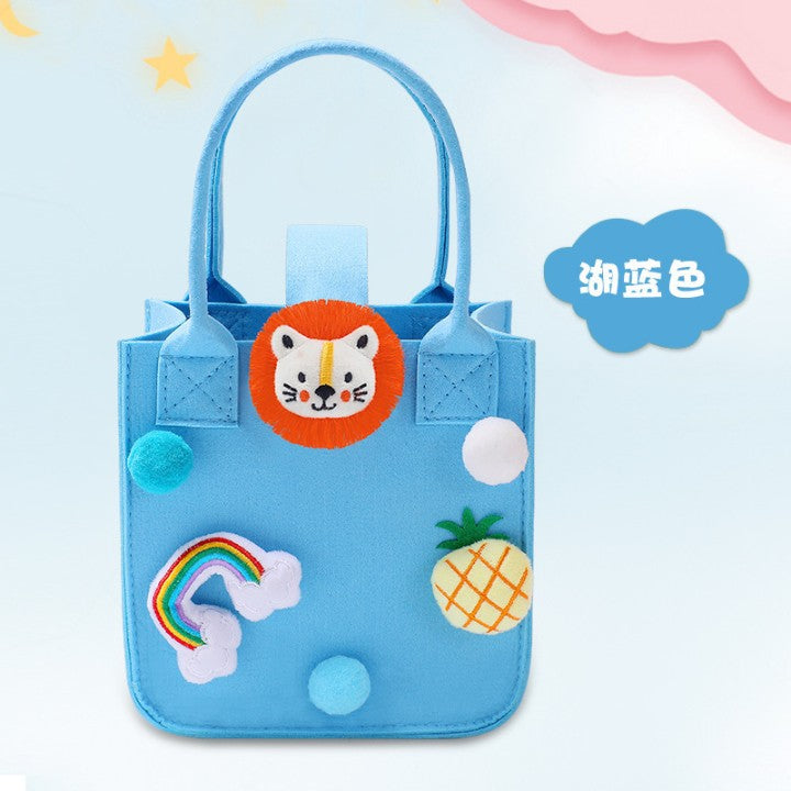 1103 Cartoon Children Handbag Gift Bag +bottle + lunchbox