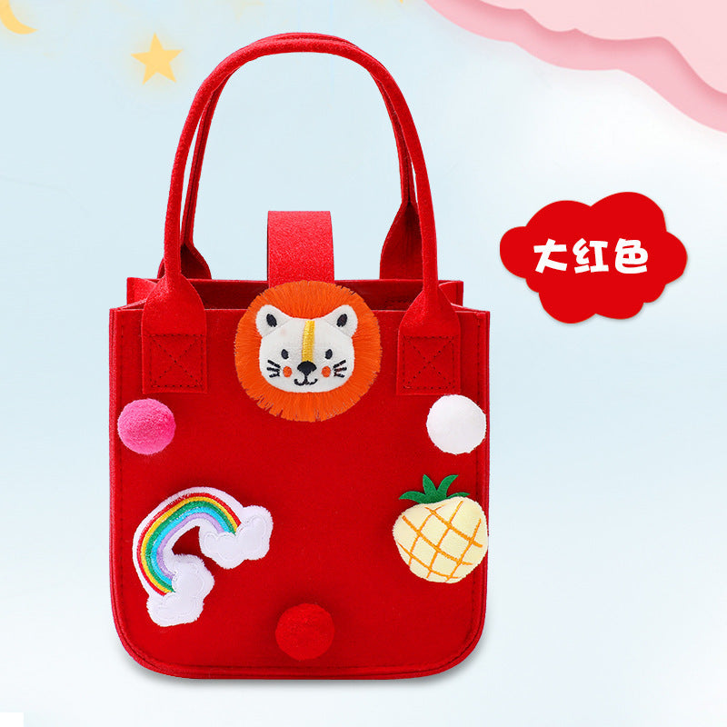 1103 Cartoon Children Handbag Gift Bag +bottle + lunchbox