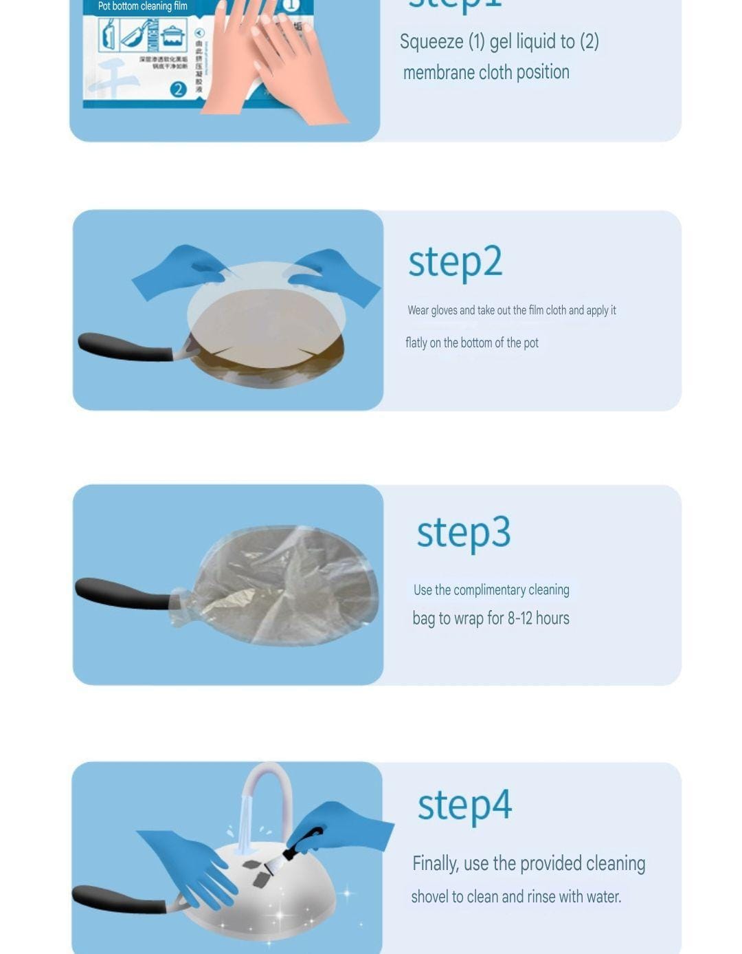 1123c Pan bottom cleaning set