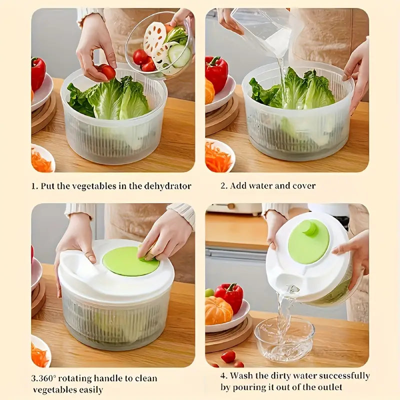 Vegetable Dehydrator Spinner Household Large Capacity Fruit Dehydrator Drainer Salad Dehydrator Basket