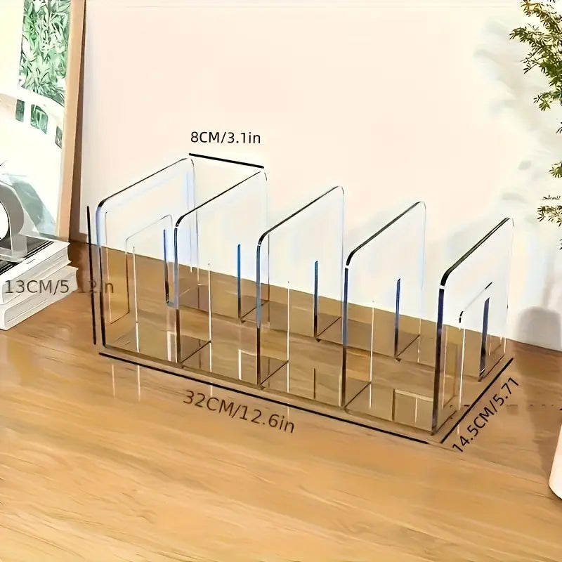 Clear Acrylic Handbag Organizer with 4 Dividers – Durable ABS Material, Transparent Design for Easy Wardrobe & Under Bed Storage, Perfect for Handbags & Accessories