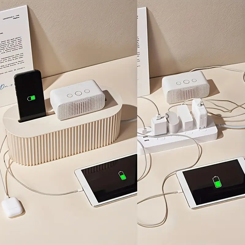 Plug storage box, wire socket management box