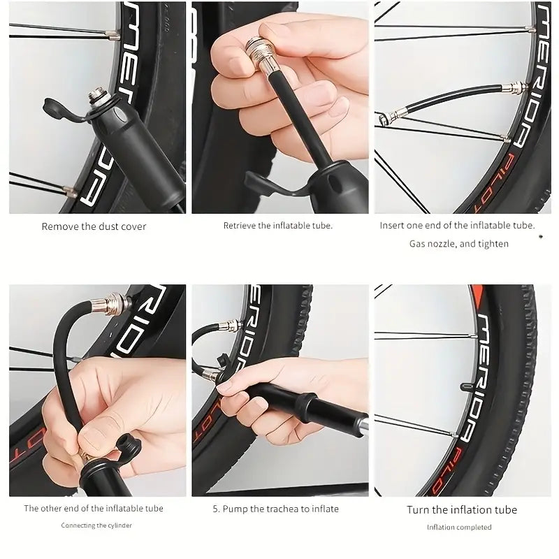 High Pressure Pump Motorcycle Electric Vehicle Mountain Bike Household Mini Portable Basket Bicycle Accessories