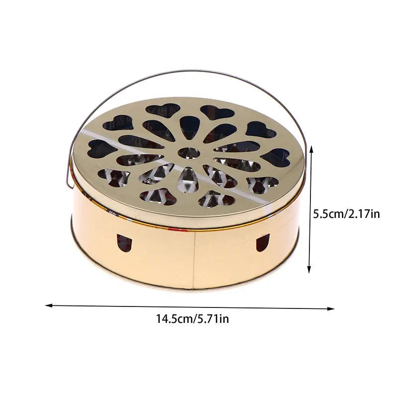 mosquito coil box tray safety belt cover portable fireproof ash box mosquito coil stand