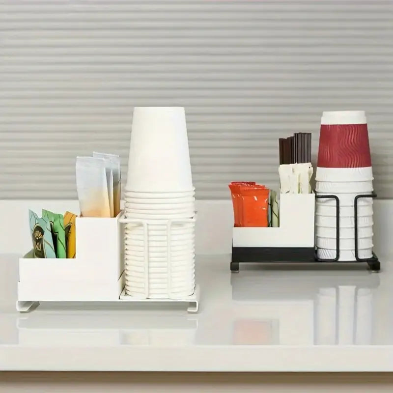 Desk Coffee Rack disposable cup holder iron art household paper cup holder multifunctional coffee tea bag paper cup storage rack