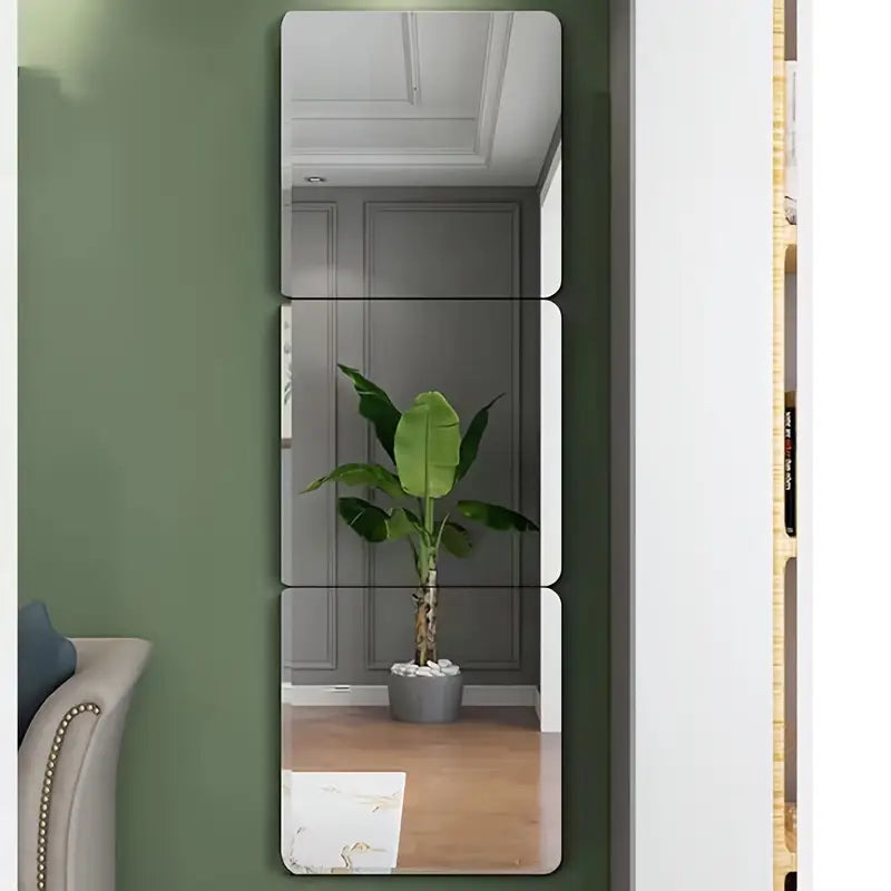 Mirror wall stickers home full body mirror bedroom dormitory dressing mirror self-adhesive soft mirror acrylic mirror wall stickers