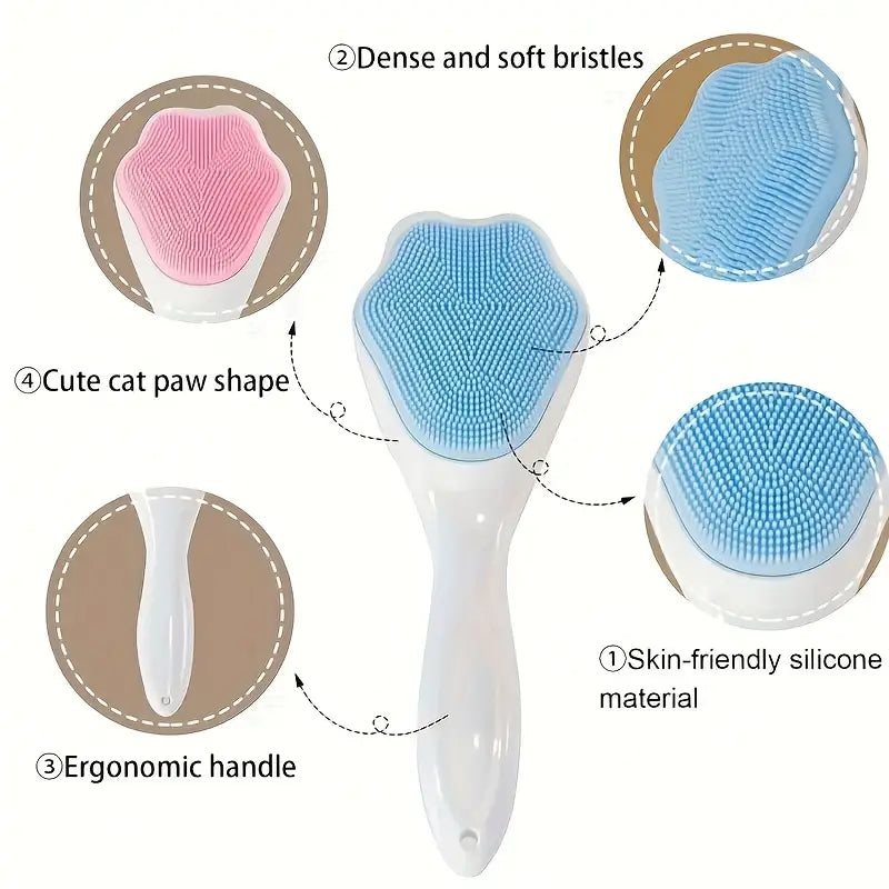 Face washing brush, cat claw face cleansing brush