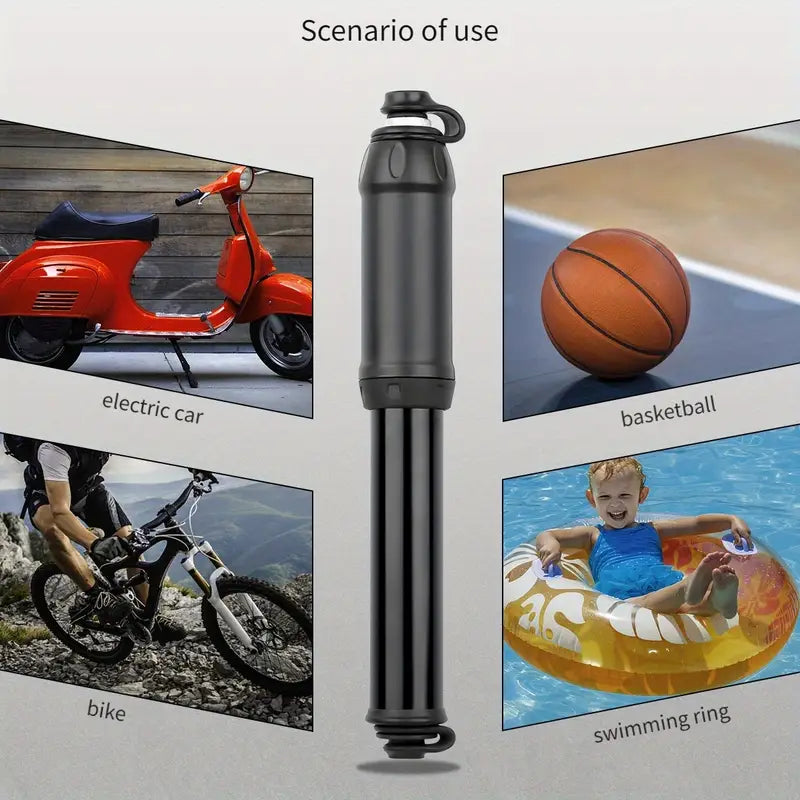High Pressure Pump Motorcycle Electric Vehicle Mountain Bike Household Mini Portable Basket Bicycle Accessories
