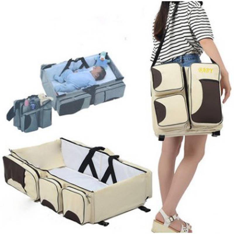 Foldable travel baby crib bag