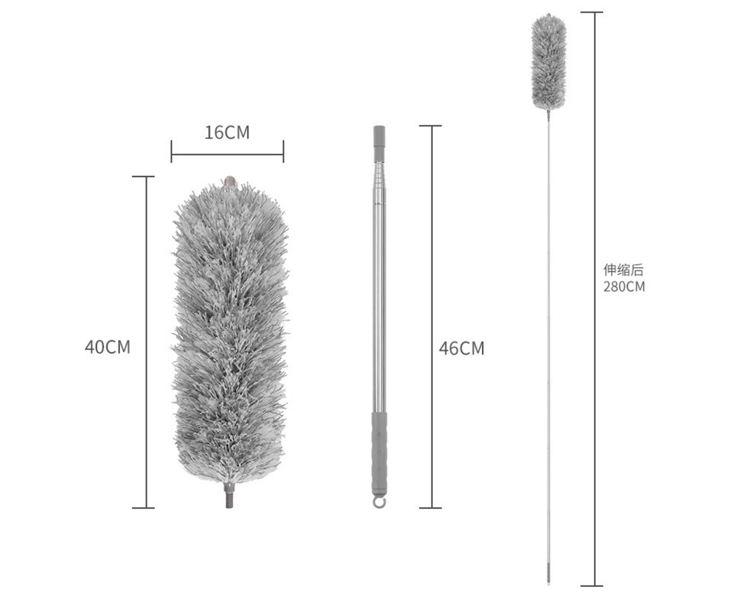 Feather duster dust cleaning ceiling electrostatic adsorption dust cleaning extended retractable duster