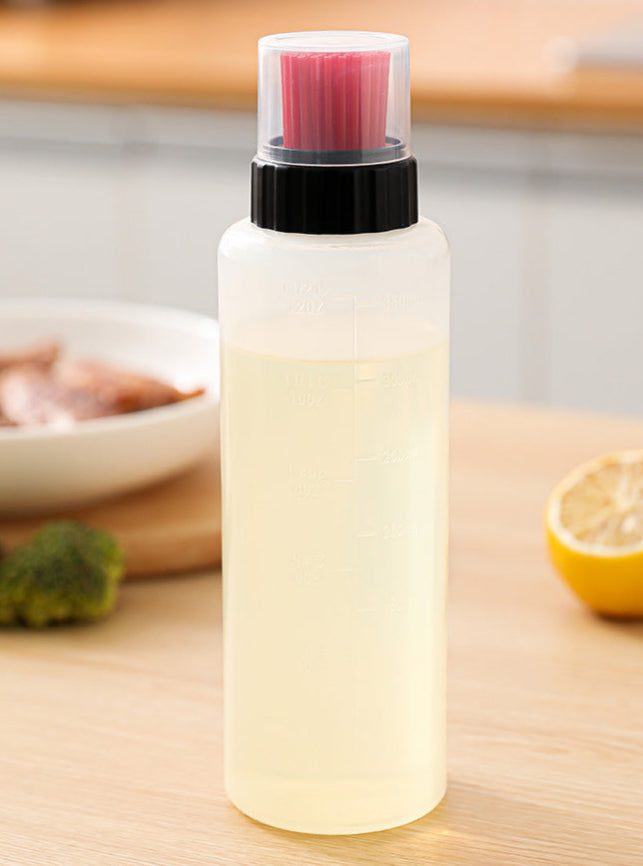Kitchen seasoning bottle press silicone oil brush