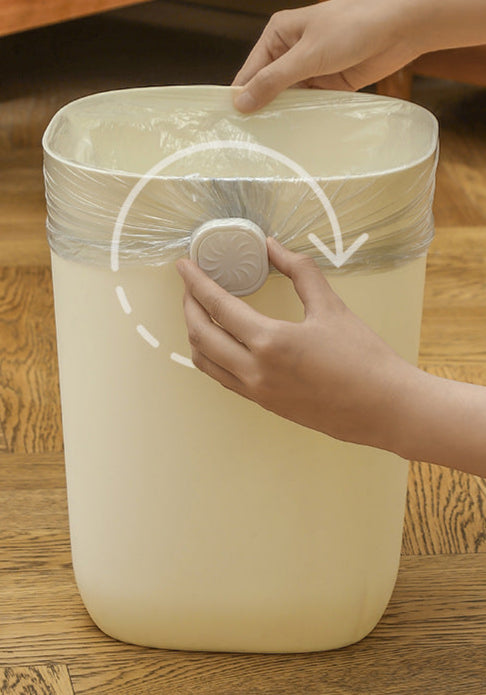 rotating garbage bag holder, adhesive trash can sticker button