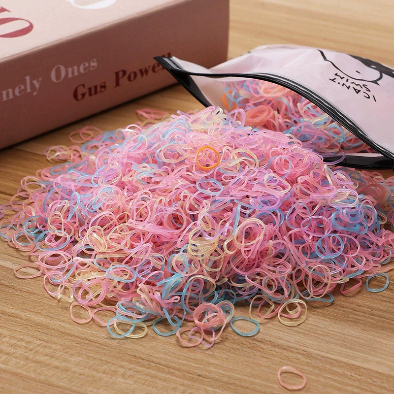 Children's hair ties, rubber bands for girls and babies colored hair bands, hair accessories