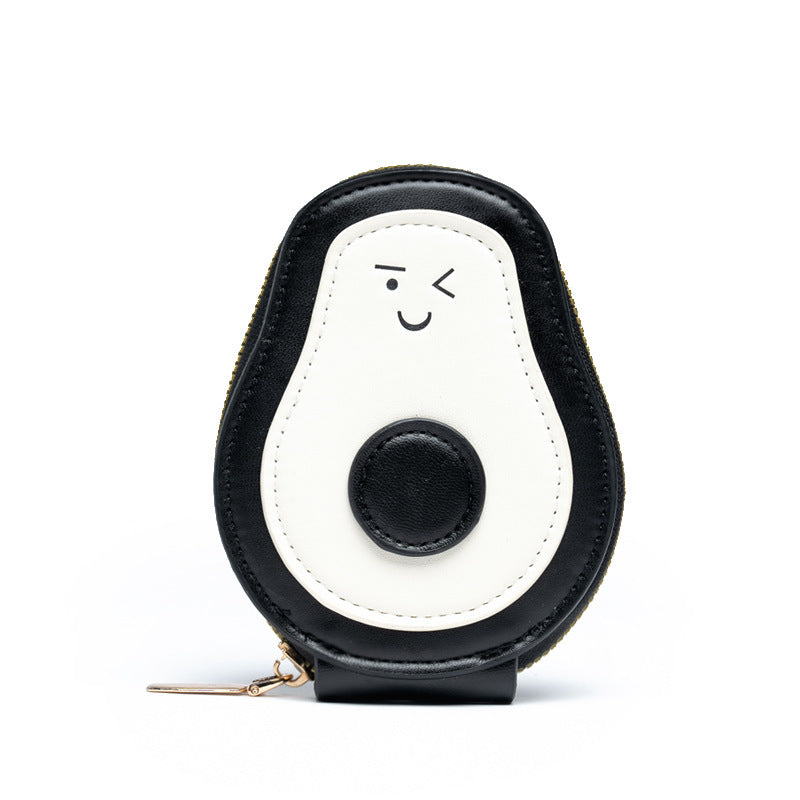 card holder, PU avocado mini cute coin purse