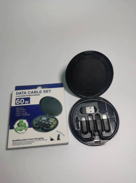 0816 Charging cable, 60W USB five-in-one Data cable Fast charger