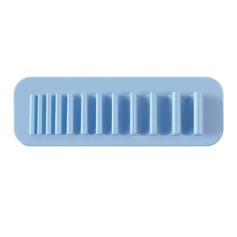 Silicone makeup brush drying rack, wall-mounted