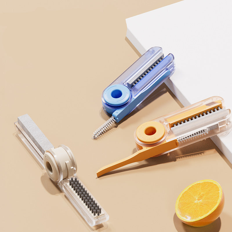 Four in one cup brush wholesale plastic detachable foldable gap insulation cup cleaning brush