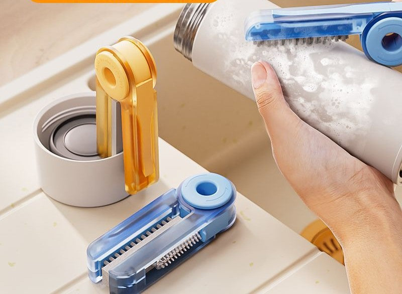 Four in one cup brush wholesale plastic detachable foldable gap insulation cup cleaning brush