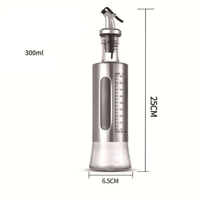 0915 Glass Oil Bottle Stainless Steel