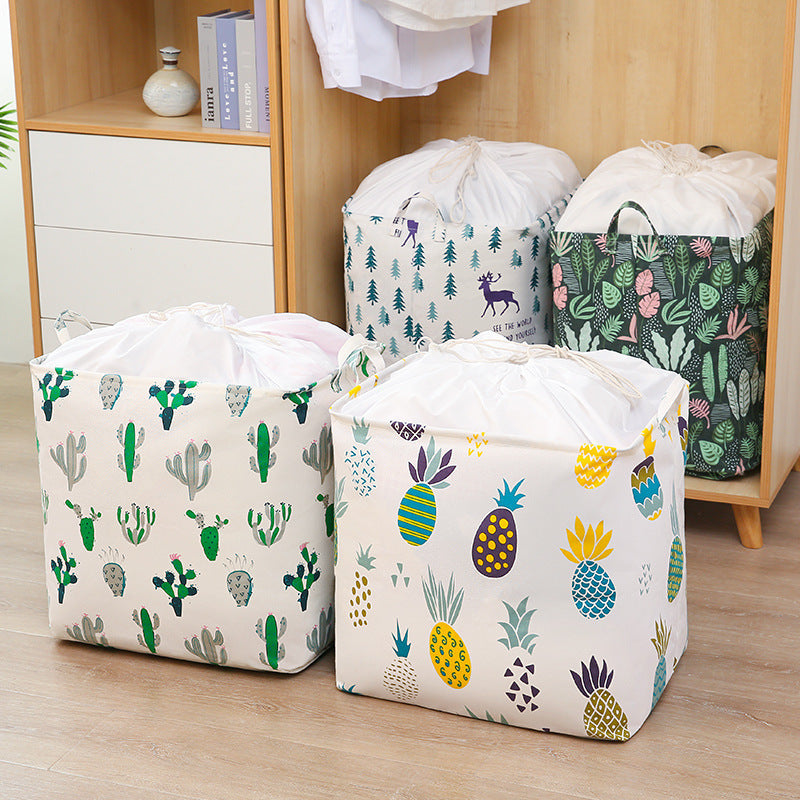 clothes storage basket folding toy storage box drawstring dirty clothes basket moving clothes quilt storage bag Giant dirty