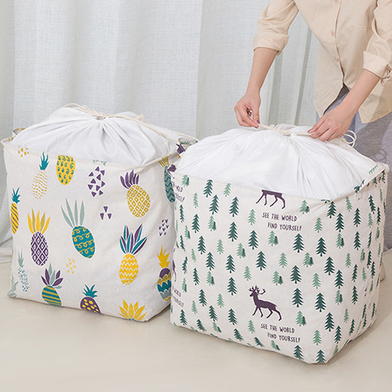 clothes storage basket folding toy storage box drawstring dirty clothes basket moving clothes quilt storage bag Giant dirty