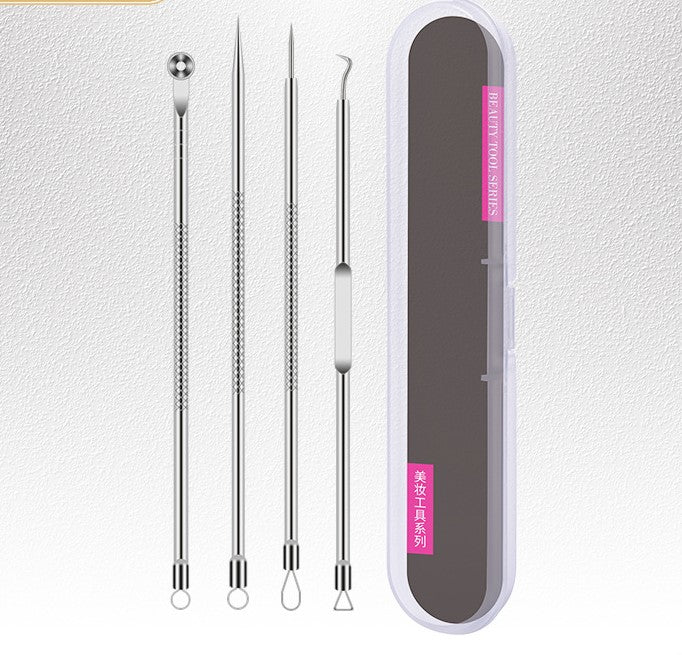blackhead removal set acne needle cell clip acne needle blackhead clip acne removal beauty tool artifact, Stainless steel