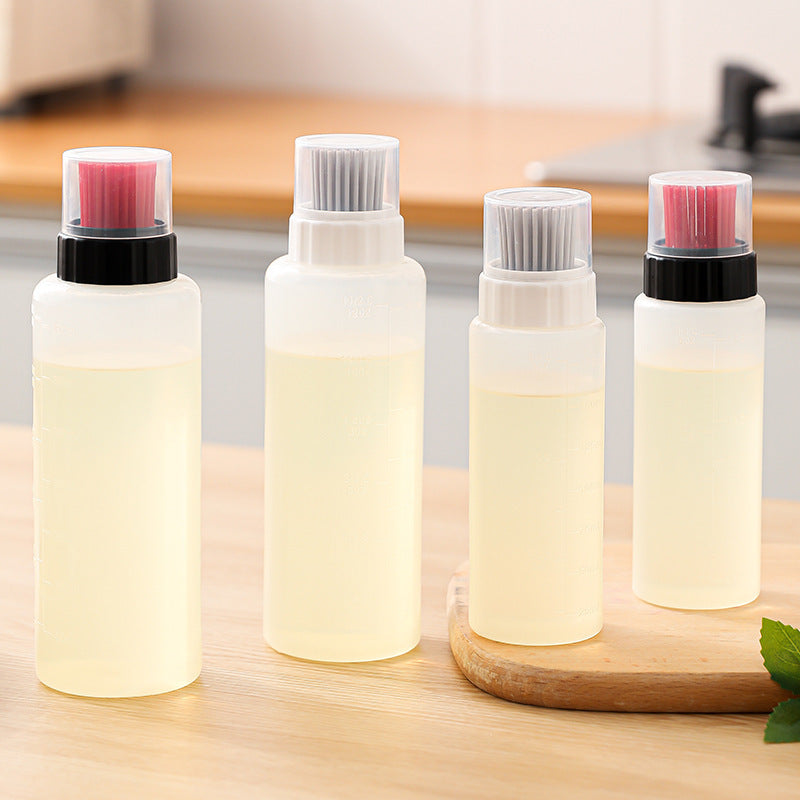 Kitchen seasoning bottle press silicone oil brush