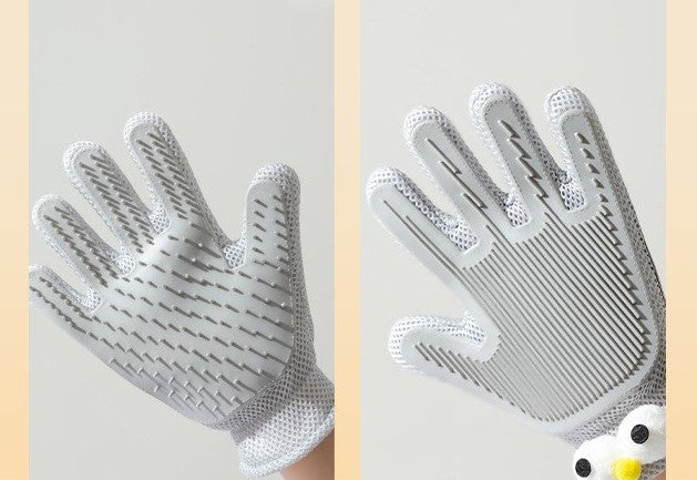 Big Eyes Cute Cat Gloves Pet Bathing Double-sided Dual-purpose Gloves Cat Massage Remove Floating Hair Cleaning Beauty Products