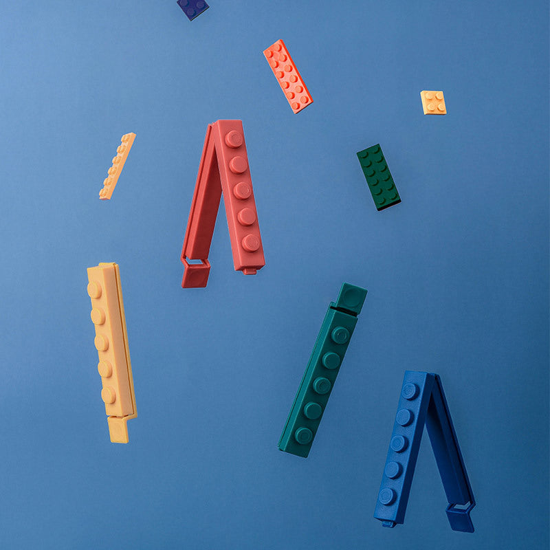 food sealing clip sealing clip kitchen fresh-keeping clip snack plastic bag clip rod sealing clip, 4pcs, Large building block