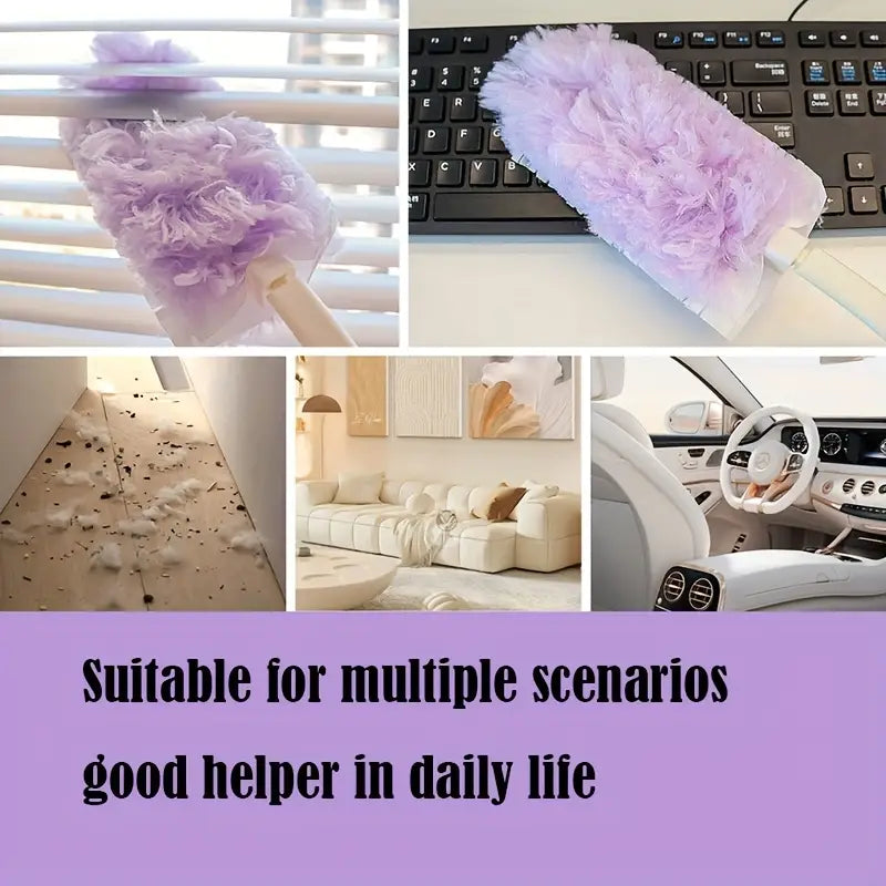 Folding electrostatic dust removal duster, feather duster