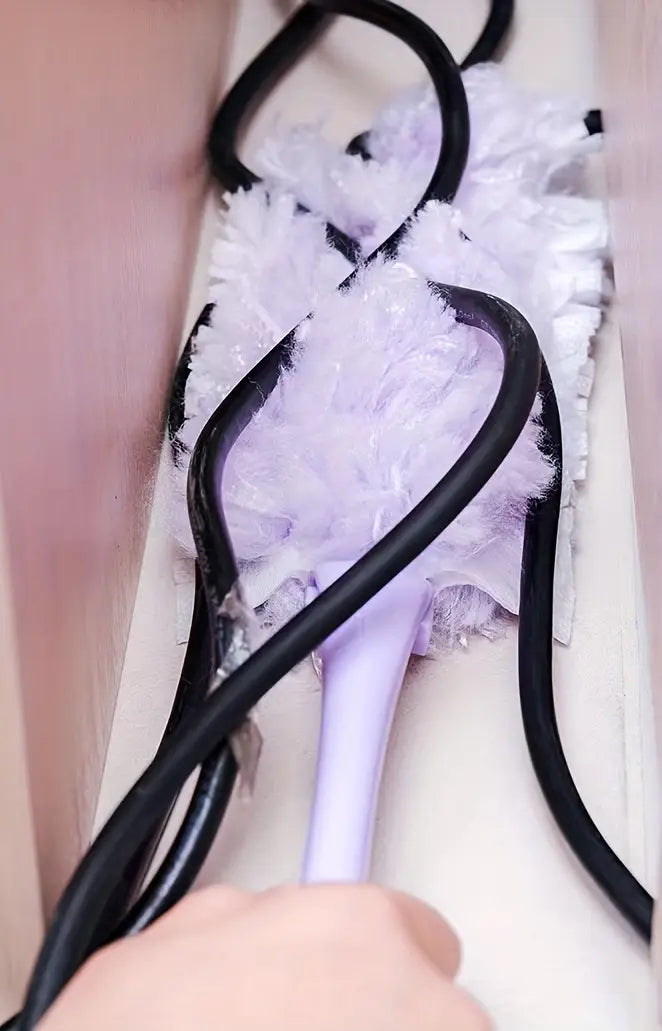 Folding electrostatic dust removal duster, feather duster