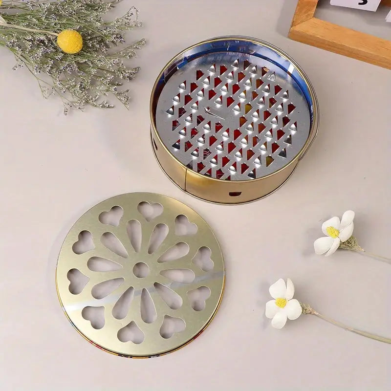 mosquito coil box tray safety belt cover portable fireproof ash box mosquito coil stand