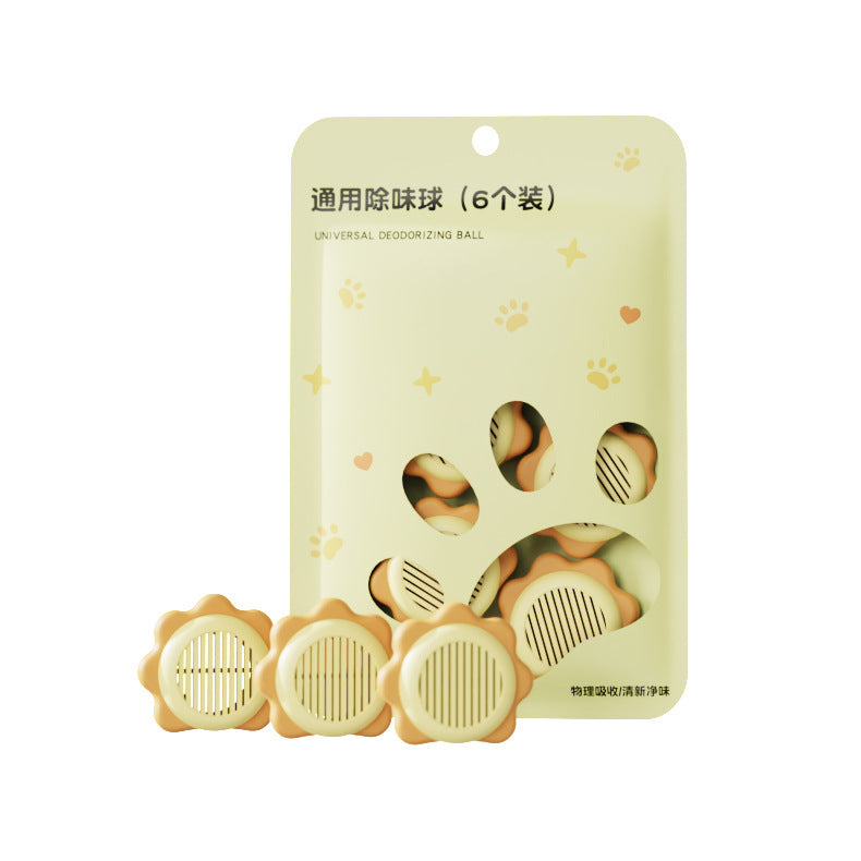 deodorizing ball mosquito repellent tablets 6 pack wall-mounted wardrobe deodorizing sneaker cabinet deodorizing ball, Sunflower shape