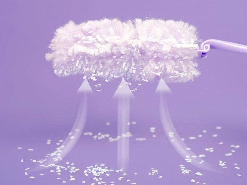 Folding electrostatic dust removal duster, feather duster