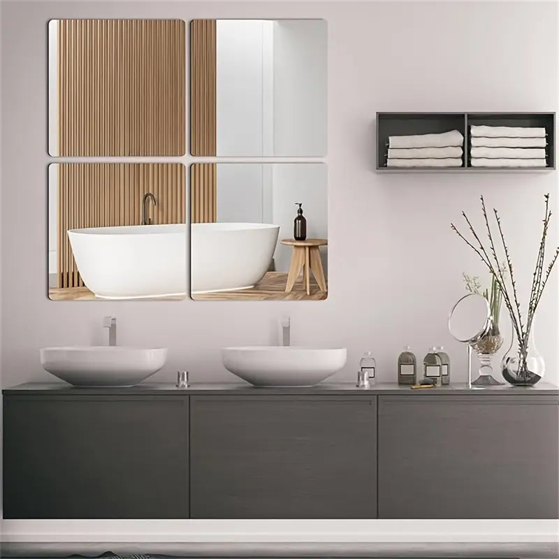 Mirror wall stickers home full body mirror bedroom dormitory dressing mirror self-adhesive soft mirror acrylic mirror wall stickers