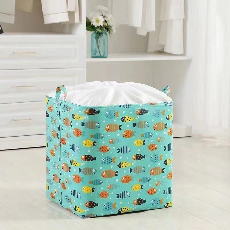 clothes storage basket folding toy storage box drawstring dirty clothes basket moving clothes quilt storage bag Giant dirty